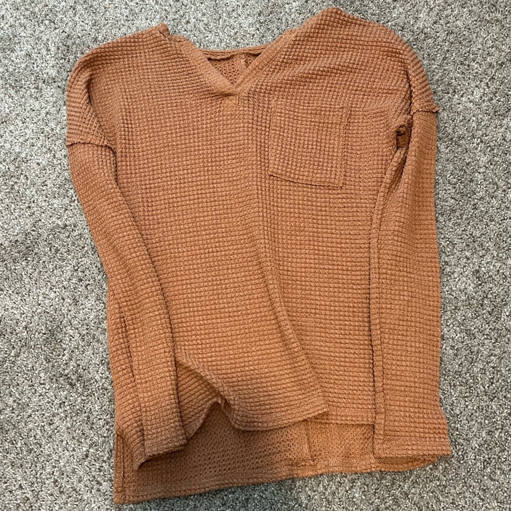 Waffle knit top